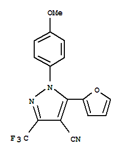 1H-pyrazole-4-carbonitrile, 5-(2-furanyl)-1-(4-methoxyphenyl)-3-(trifluoromethyl)- Structure,218632-32-7Structure