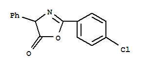 5(4H)-oxazolone, 2-(4-chlorophenyl)-4-phenyl- Structure,22887-57-6Structure