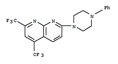 1,8-Naphthyridine,7-(4-phenyl-1-piperazinyl)-2,4-bis(trifluoromethyl)-(9ci) Structure,241488-25-5Structure