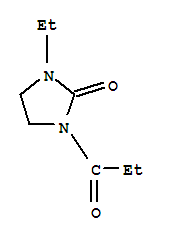 2-Imidazolidinone, 1-ethyl-3-(1-oxopropyl)- Structure,251634-11-4Structure