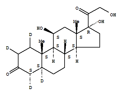 5A-pregnan-11b,17a,21-triol-3,20-dione-1,2,4,5-d4 Structure,252976-11-7Structure