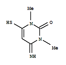 2(1H)-pyrimidinone, 3,4-dihydro-4-imino-6-mercapto-1,3-dimethyl- Structure,28860-32-4Structure