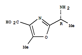 4-Oxazolecarboxylicacid,2-[(1r)-1-aminoethyl]-5-methyl-(9ci) Structure,312958-46-6Structure