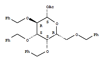 1-O-acetyl-2,3,4,6-tetra-o-benzyl-beta-d-galactopyranose Structure,3866-62-4Structure