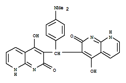 1,8-Naphthyridin-2(1h)-one,3,3-[[4-(dimethylamino)phenyl]methylene]bis[4-hydroxy-(9ci) Structure,401938-43-0Structure