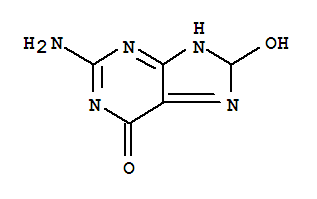 6H-purin-6-one, 2-amino-1,8-dihydro-8-hydroxy-, radical ion(1-) (9ci) Structure,433302-89-7Structure