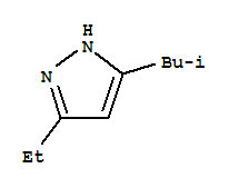 1H-pyrazole, 3-ethyl-5-(2-methylpropyl)- Structure,442886-86-4Structure