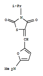 2,4-Thiazolidinedione, 5-[[5-(dimethylamino)-2-furanyl]methylene]-3-(1-methylethyl)- Structure,444800-40-2Structure