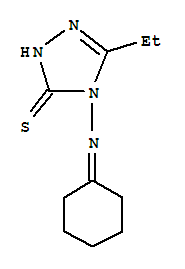 3H-1,2,4-triazole-3-thione,4-(cyclohexylideneamino)-5-ethyl-2,4-dihydro-(9ci) Structure,451450-93-4Structure