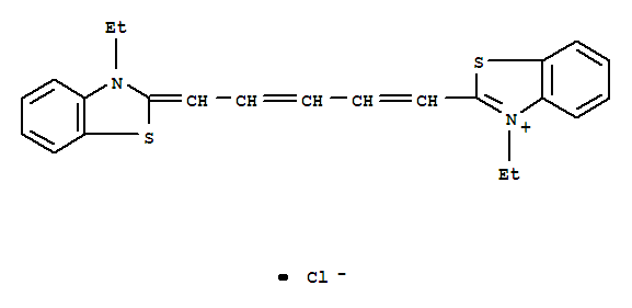 3-Ethyl-2-[5-(3-ethyl-2(3h)-benzothiazolylidene)-1,3-pentadien-1-yl]-benzothiazolium chloride(1:1) Structure,54646-38-7Structure