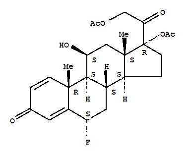 9-Fluoropregna-1,4-diene-11,17,21-triol-3,20-dione17,21-diacetate Structure,64088-99-9Structure