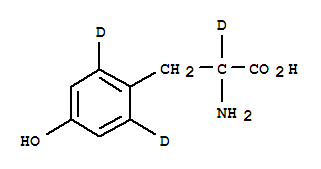 Dl-4-hydroxyphenyl-2,6-d2-alanine-2-d1 Structure,73036-42-7Structure