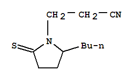 1-Pyrrolidinepropanenitrile, 2-butyl-5-thioxo- Structure,73696-56-7Structure