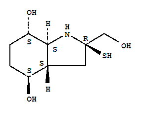 1H-indole-4,7-diol, octahydro-2-(hydroxymethyl)-2-mercapto-, (2r,3as,4s,7s,7as)-(9ci) Structure,750646-58-3Structure