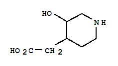 4-Piperidineacetic acid, 3-hydroxy-(9ci) Structure,751435-39-9Structure