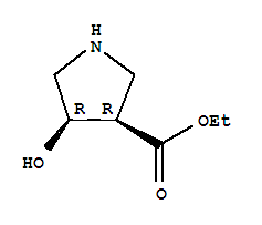 3-Pyrrolidinecarboxylic acid, 4-hydroxy-, ethyl ester, cis-(9ci) Structure,752936-83-7Structure