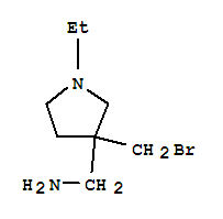 3-Pyrrolidinemethanamine,3-(bromomethyl)-1-ethyl-(9ci) Structure,754946-12-8Structure