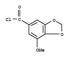 1,3-Benzodioxole-5-carbonyl chloride, 7-methoxy-(9ci) Structure,76015-47-9Structure