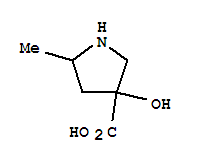 3-Pyrrolidinecarboxylic acid, 3-hydroxy-5-methyl-(9ci) Structure,764596-87-4Structure