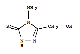 3H-1,2,4-triazole-3-thione, 4-amino-2,4-dihydro-5-(hydroxymethyl)-(9ci) Structure,76858-25-8Structure