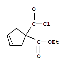 3-Cyclopentene-1-carboxylic acid, 1-(chlorocarbonyl)-, ethyl ester (9ci) Structure,76910-09-3Structure