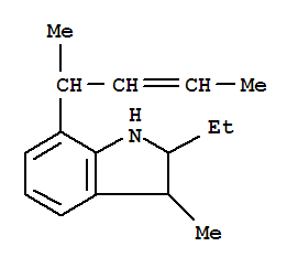 1H-indole,2-ethyl-2,3-dihydro-3-methyl-7-(1-methyl-2-butenyl)-(9ci) Structure,775537-71-8Structure