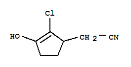 2-Cyclopentene-1-acetonitrile, 2-chloro-3-hydroxy- Structure,784126-09-6Structure