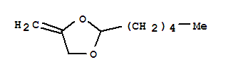 1,3-Dioxolane, 4-methylene-2-pentyl- Structure,79033-12-8Structure