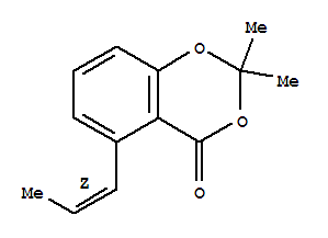 4H-1,3-benzodioxin-4-one,2,2-dimethyl-5-(1z)-1-propenyl-(9ci) Structure,797754-00-8Structure