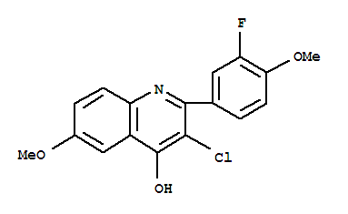 4-Quinolinol, 3-chloro-2-(3-fluoro-4-methoxyphenyl)-6-methoxy- Structure,801234-92-4Structure