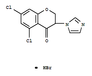 4H-1-benzopyran-4-one, 5,7-dichloro-2,3-dihydro-3-(1h-imidazol-1-yl)-, monohydrobromide (9ci) Structure,80929-01-7Structure