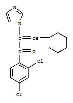 2-Propen-1-one, 3-cyclohexyl-1-(2,4-dichlorophenyl)-2-(1h-imidazol-1-yl)- Structure,82013-25-0Structure