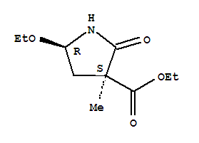 3-Pyrrolidinecarboxylicacid,5-ethoxy-3-methyl-2-oxo-,ethylester,cis-(9ci) Structure,84763-05-3Structure