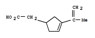 3-Cyclopentene-1-acetic acid, 3-(1-methylethenyl)-(9ci) Structure,87371-57-1Structure