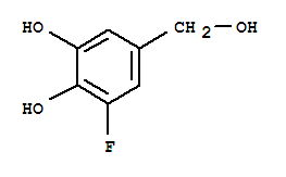 1,2-Benzenediol, 3-fluoro-5-(hydroxymethyl)- Structure,89735-29-5Structure