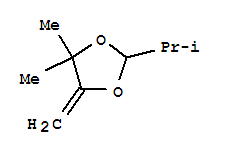 1,3-Dioxolane, 4,4-dimethyl-5-methylene-2-(1-methylethyl)- Structure,89995-44-8Structure