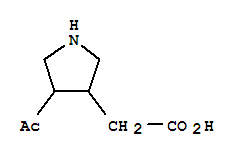 3-Pyrrolidineacetic acid, 4-acetyl-(7ci) Structure,90088-22-5Structure