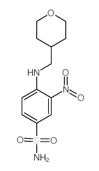 3-Nitro-4-[[(tetrahydro-2h-pyran-4-yl)methyl]amino]benzenesulfonamide Structure,1228779-96-1Structure