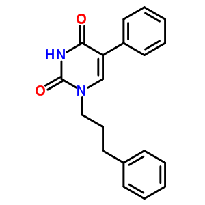 5-Phenyl-1-(3-phenylpropyl)pyrimidine-2,4-dione Structure,13345-02-3Structure