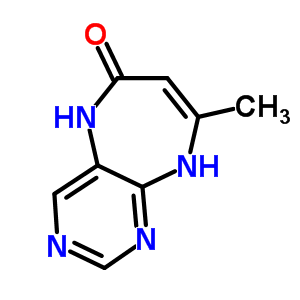 6H-pyrimido[4,5-b][1,4]diazepin-6-one,5,9-dihydro-8-methyl- Structure,1489-01-6Structure