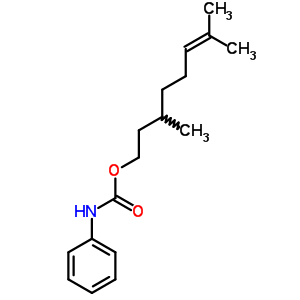 6-Octen-1-ol,3,7-dimethyl-, 1-(n-phenylcarbamate) Structure,16930-36-2Structure