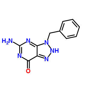 7H-1,2,3-triazolo[4,5-d]pyrimidin-7-one,5-amino-3,6-dihydro-3-(phenylmethyl)- Structure,17756-35-3Structure