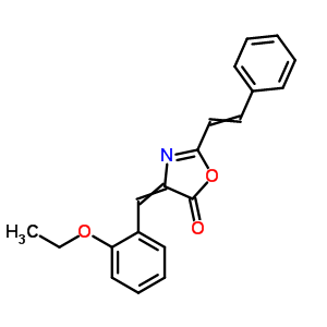 4-[(2-Ethoxyphenyl)methylidene]-2-(2-phenylethenyl)-1,3-oxazol-5-one Structure,19508-22-6Structure