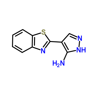 4-Benzothiazol-2-yl-2h-pyrazol-3-ylamine Structure,208938-43-6Structure