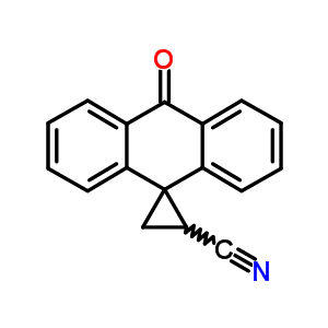 Spiro(anthracene-9(10h),1-cyclopropane)-2-carbonitrile, 10-oxo- Structure,21555-16-8Structure