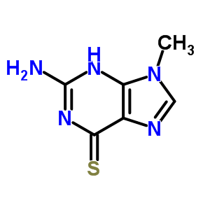 6H-purine-6-thione,2-amino-1,9-dihydro-9-methyl- Structure,2382-18-5Structure