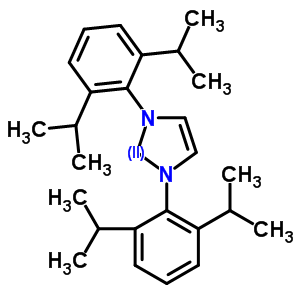 1,3-Bis(2,6-di-i-propylphenyl)imidazol-2-ylidene Structure,244187-81-3Structure