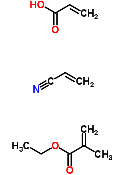 2-Methyl-2-propenoic acid ethyl ester polymer with 2-propenenitrile and 2-propenoic acid Structure,24981-02-0Structure