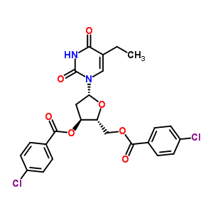 3’,5’-Bis-o-(4-chlorobenzoyl)-2’-deoxy-5-ethyluridine Structure,25137-84-2Structure