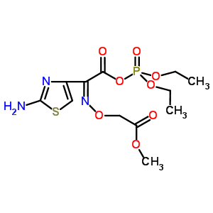 Methyl (7z)-7-(2-amino-1,3-thiazol-4-yl)-4-ethoxy-6-oxo-3,5,9-trioxa-8-aza-4-phosphaundec-7-en-11-oate 4-oxide Structure,25188-98-1Structure